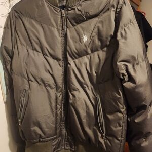 U.S. Polo Assn. Men's Dark Gray Puffer Jacket